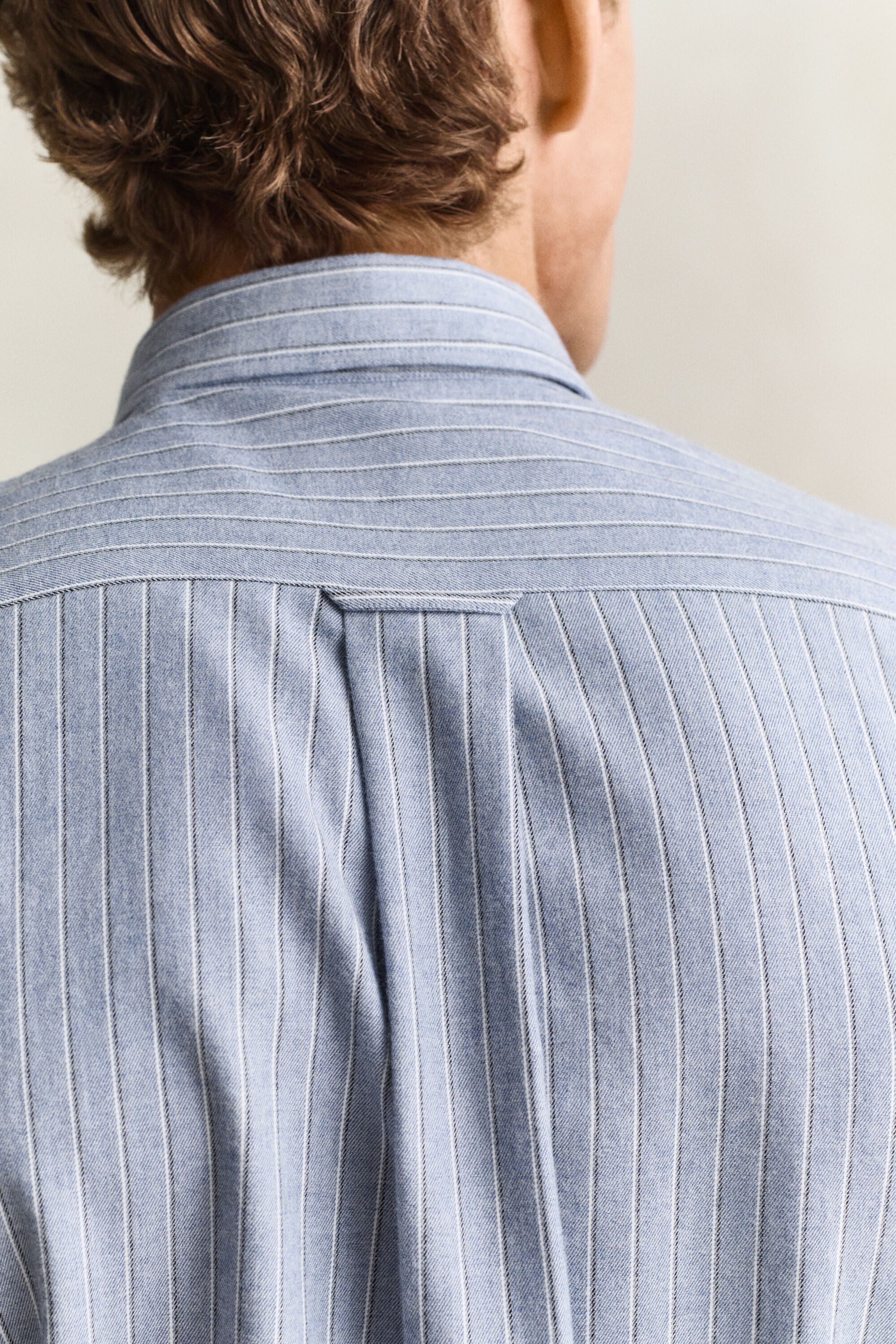 Gestreiftes Flanellhemd aus Melange-Garn