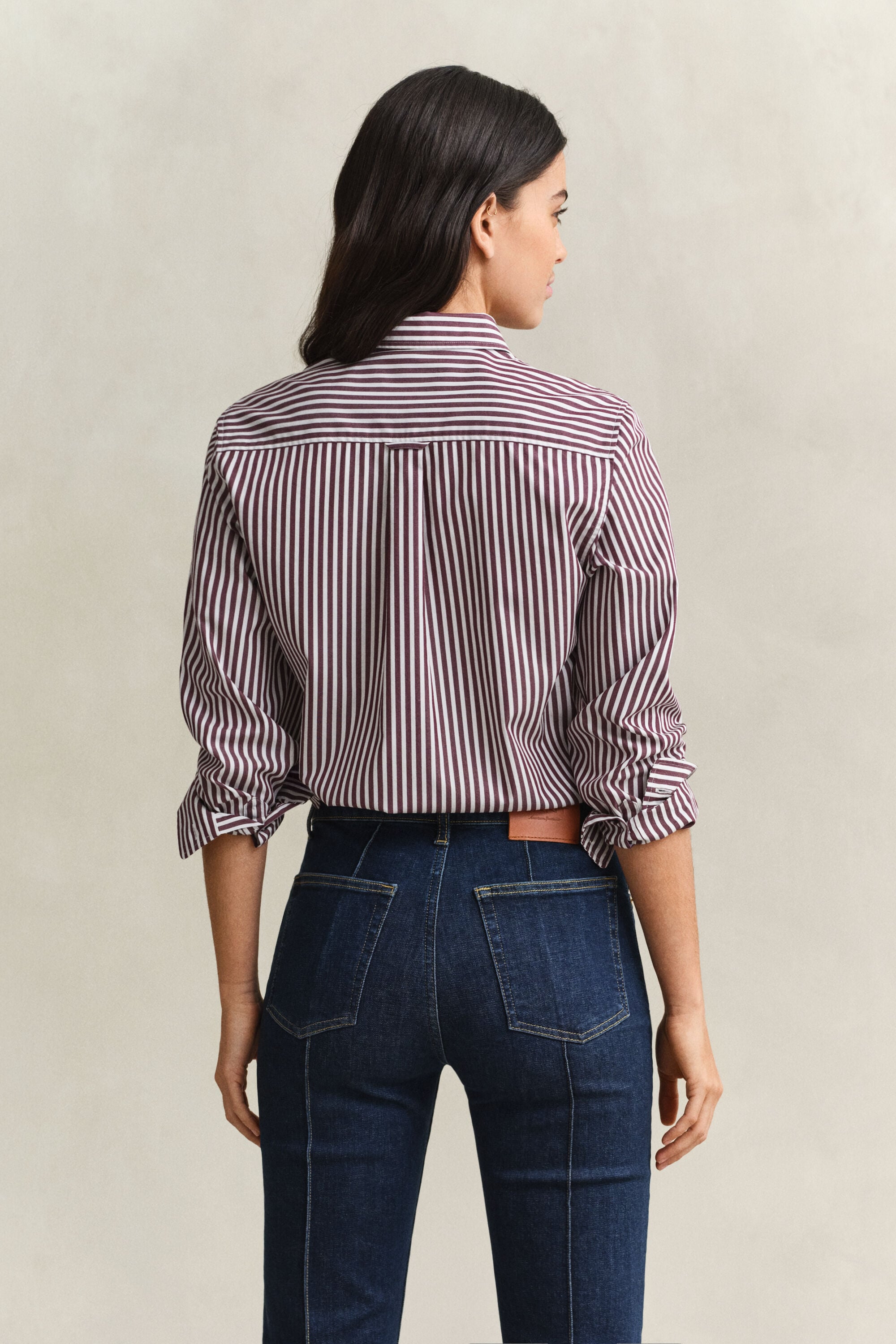 Regular Fit Classic Popeline-Bluse mit Streifen
