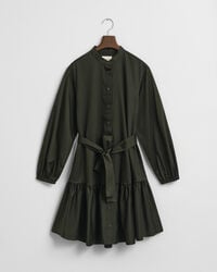 Langärmeliges Kleid aus Baumwollsatin