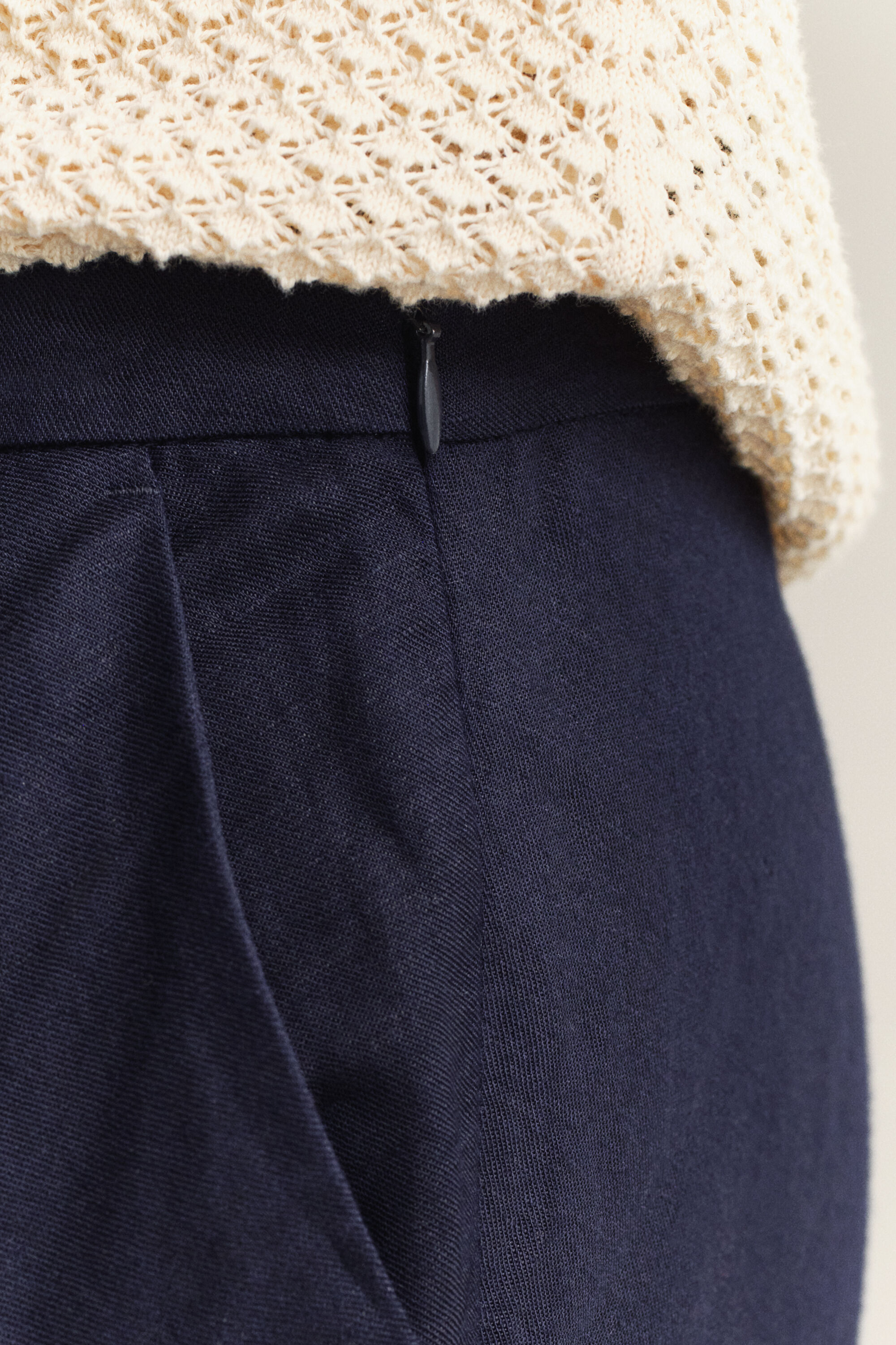 Ausgestellter Rock aus Leinenmix