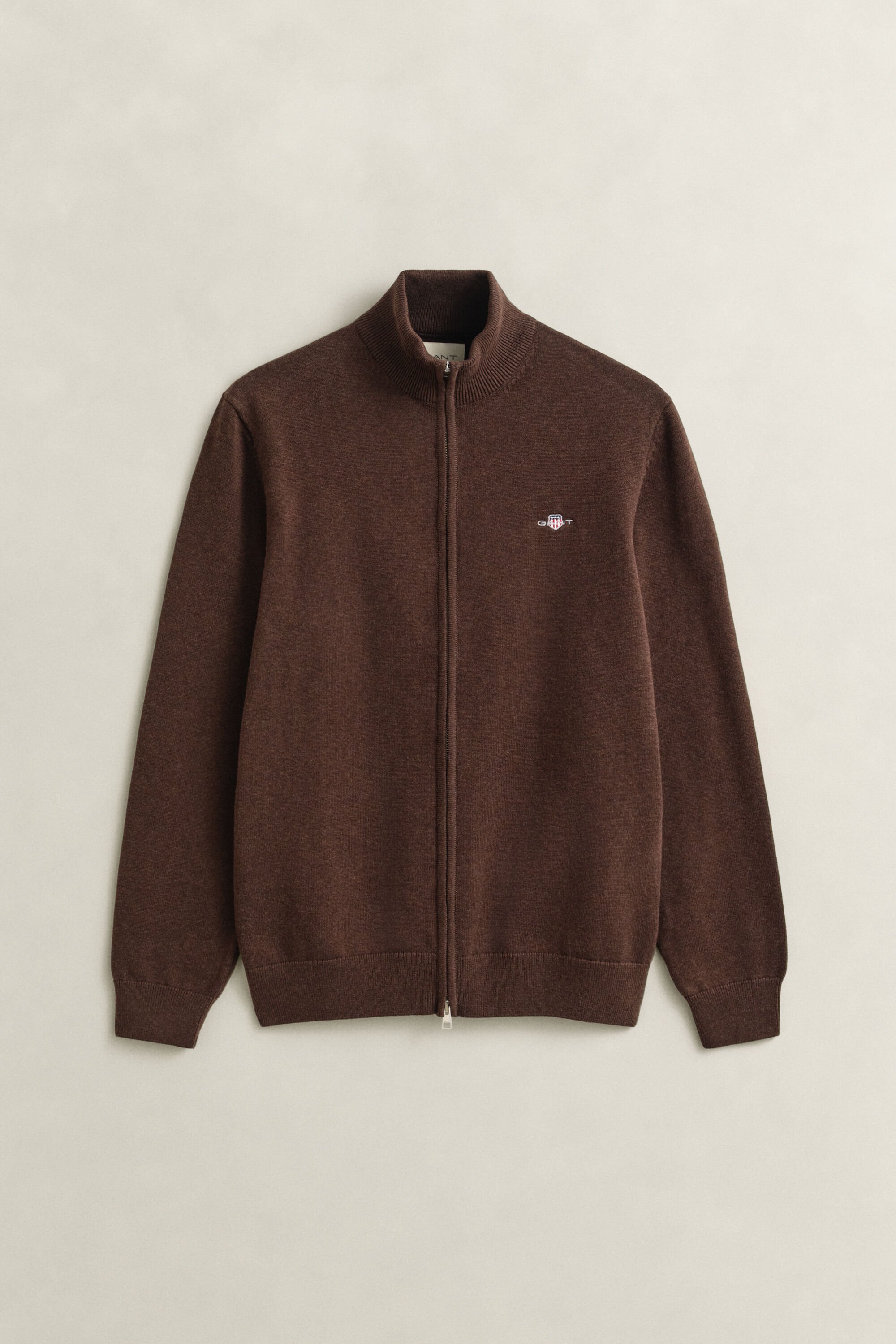 Casual Cotton Strickjacke mit Reißverschluss