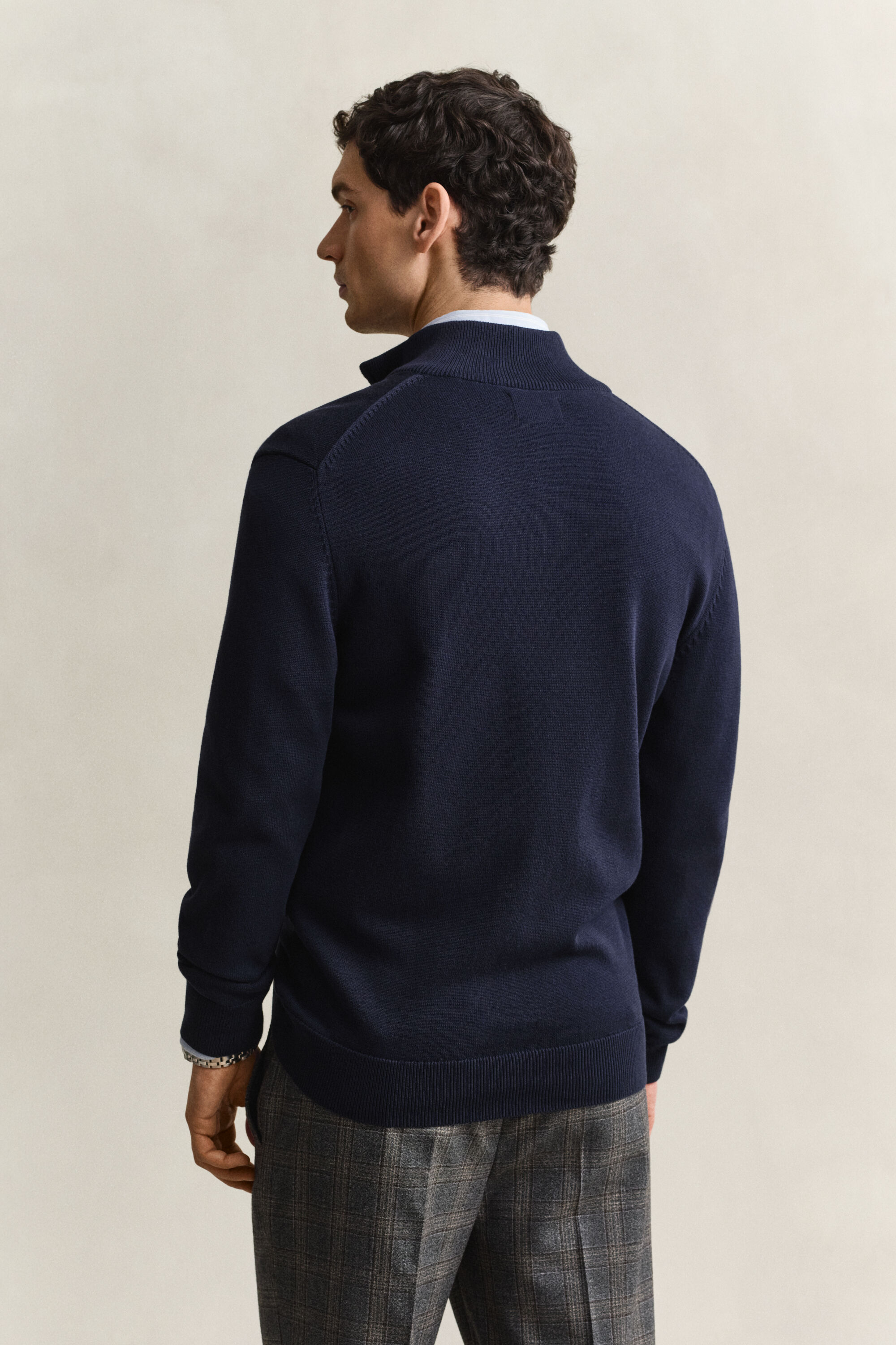 Casual Cotton Strickjacke mit Reißverschluss