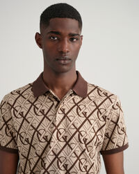 Monogram Jacquard Piqu&eacute; Poloshirt