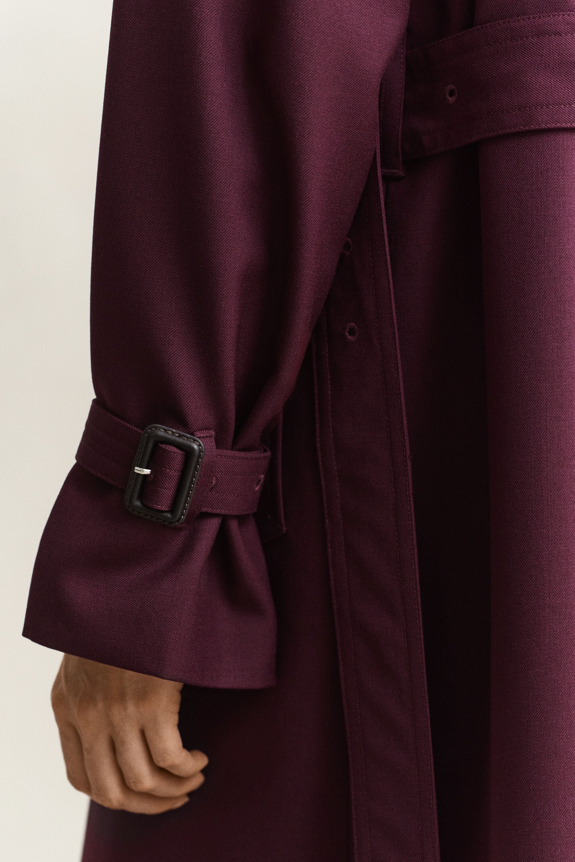 Trenchcoat aus Wollgemisch