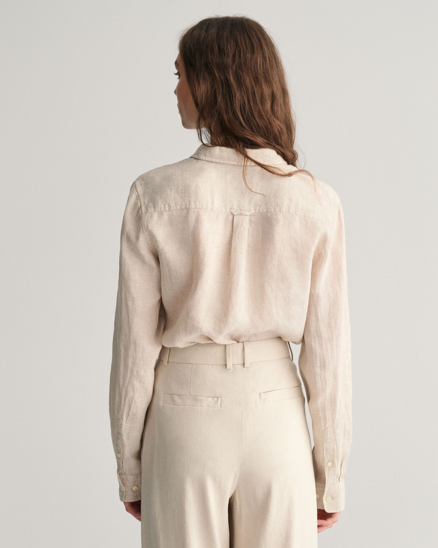 Regular Fit Leinen Chambray Bluse