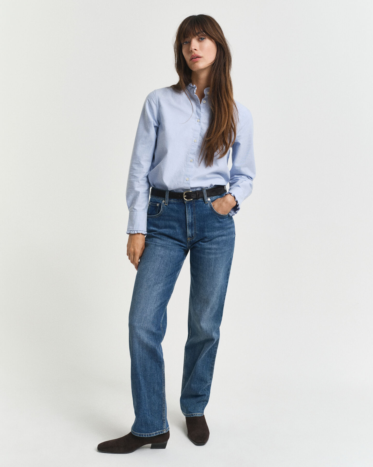 Stretch-Jeans mit geradem Bein