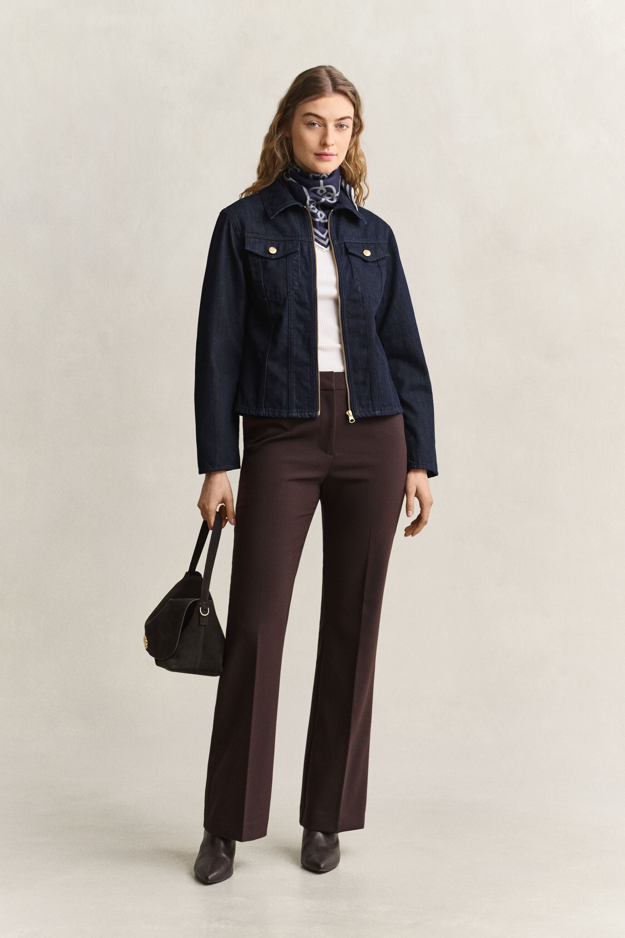 Taillierte Jeansjacke