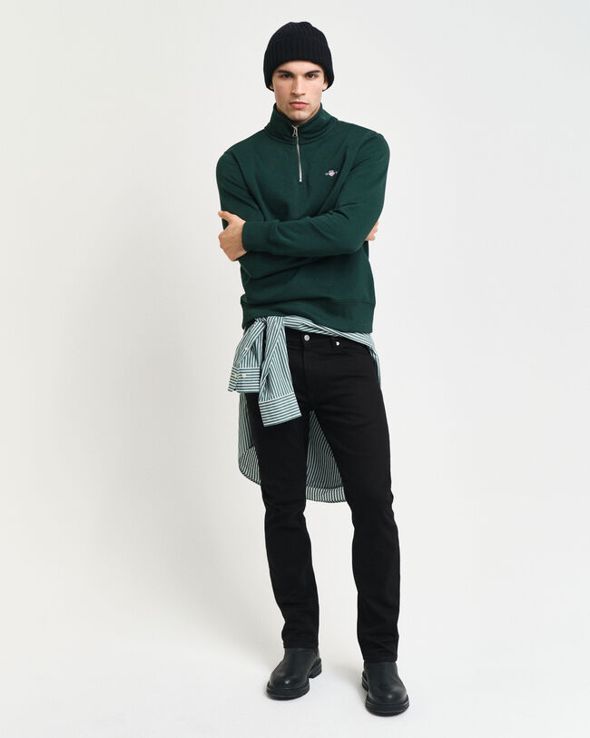 Shield Sweatshirt mit halblangem Reißverschluss