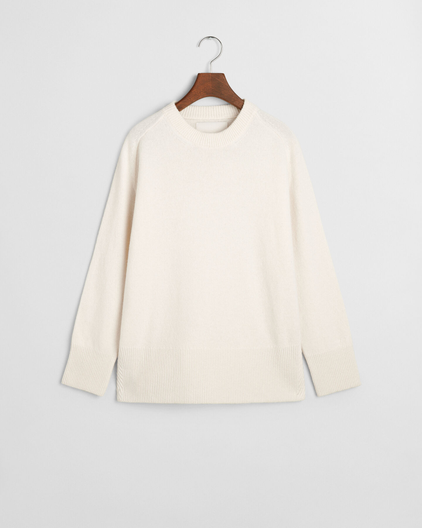 Herringbone Rundhalspullover mit Detail