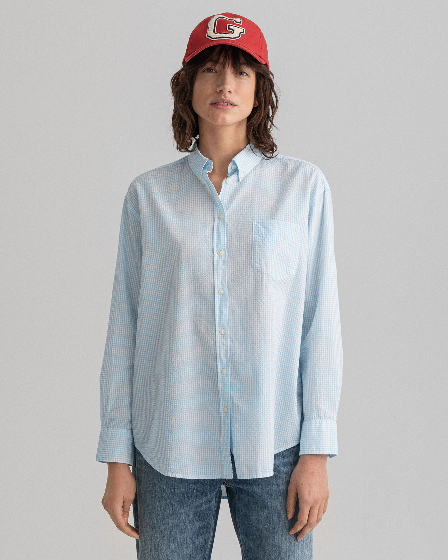 Relaxed Fit Bluse im Vichy-Karo