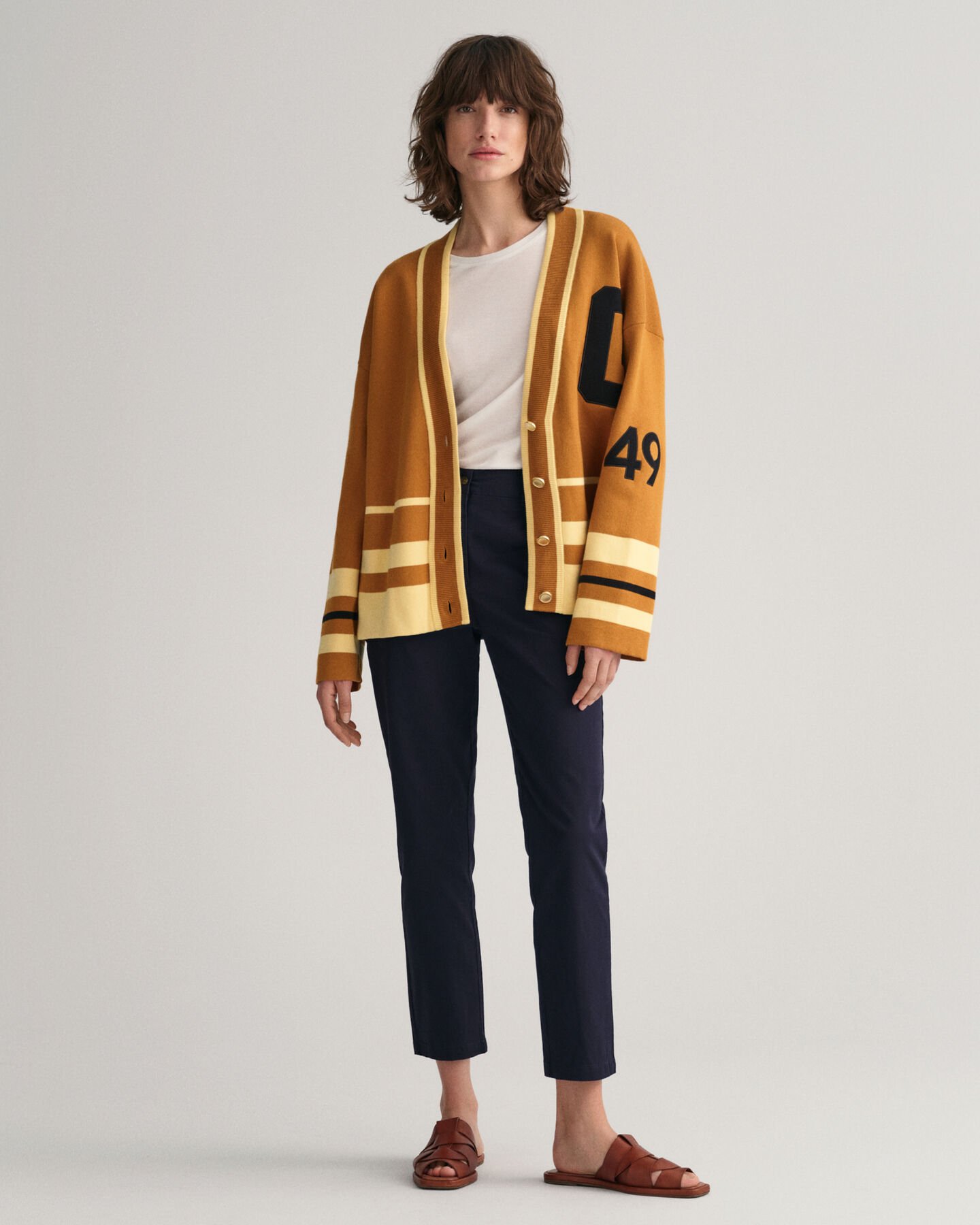 GANT Varsity V-Neck Strickjacke