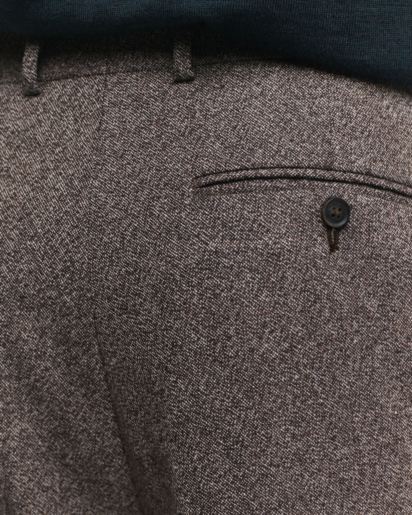 Relaxed Fit Mouliné Anzughose aus Wolle