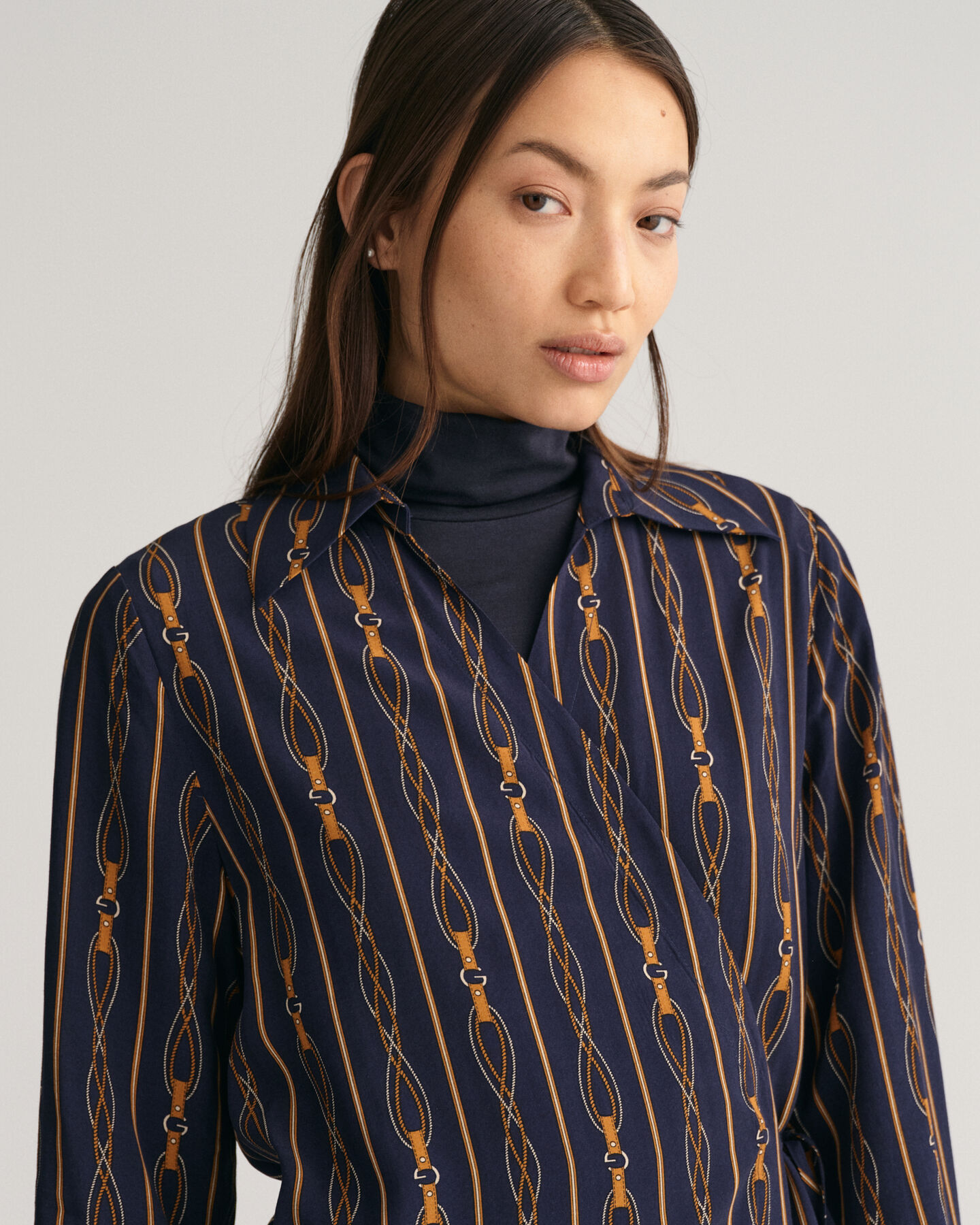 Regular Fit Rope Wickelkleid mit Seil