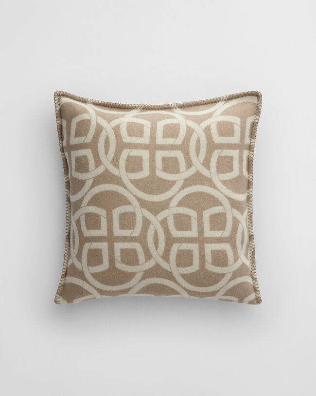 Monogram Kissenhülle aus Wolle