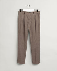 Karierte Anzughose mit Bundfalten