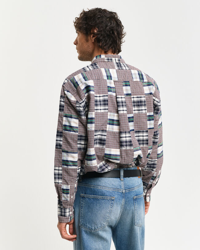 Remake Relaxed Fit Patchwork Hemd