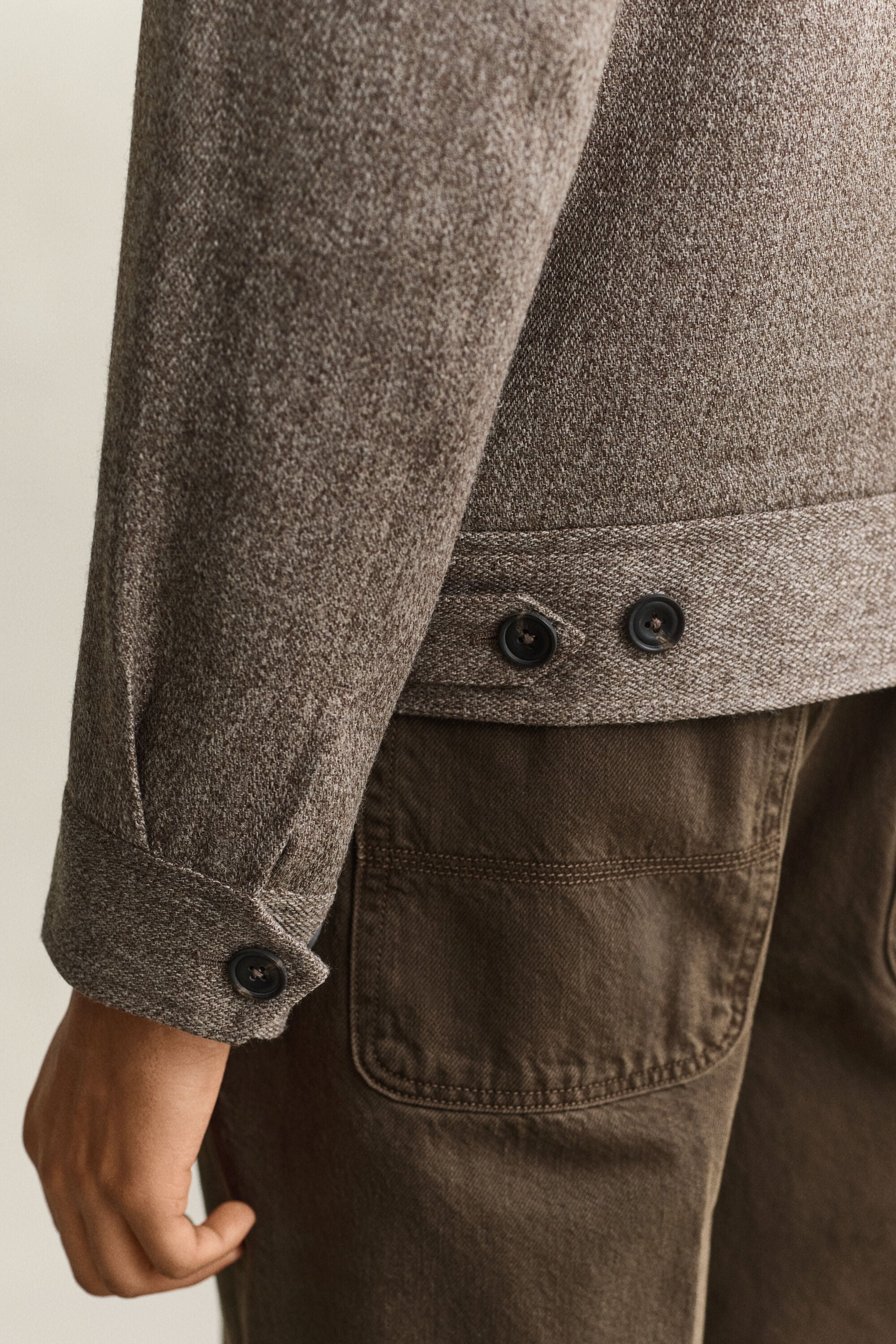 Wolljacke aus Melange-Garn