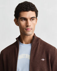 Casual Cotton Strickjacke mit Reißverschluss