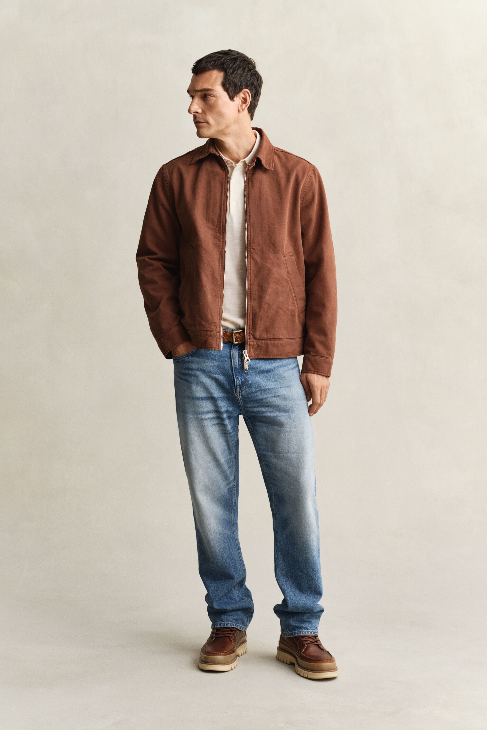 Kurzärmeliger Polopullover aus extrafeiner Merinowolle