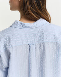 Relaxed Fit Tonal Seersucker Bluse mit Streifen