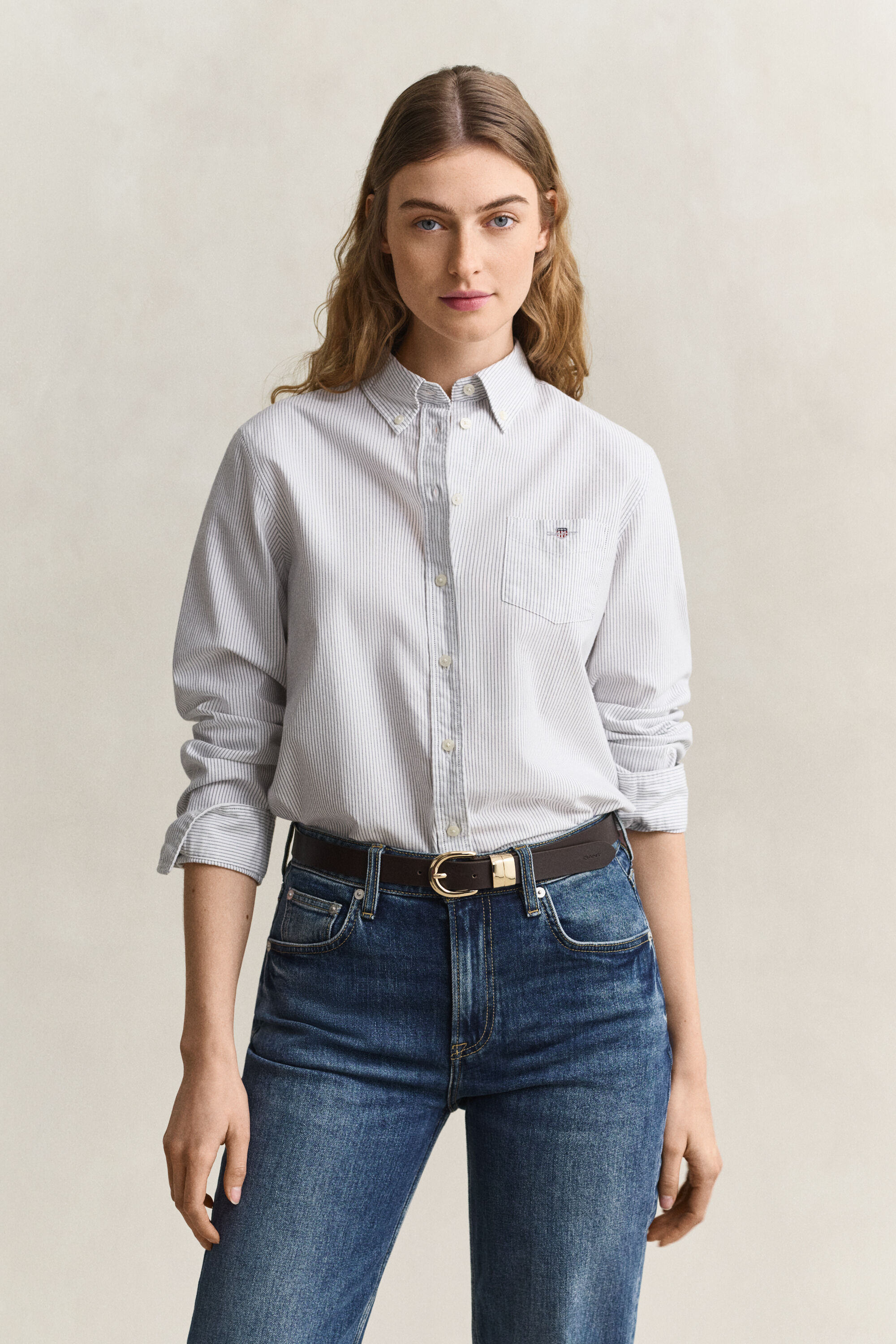 Classic Oxford-Bluse mit Streifen