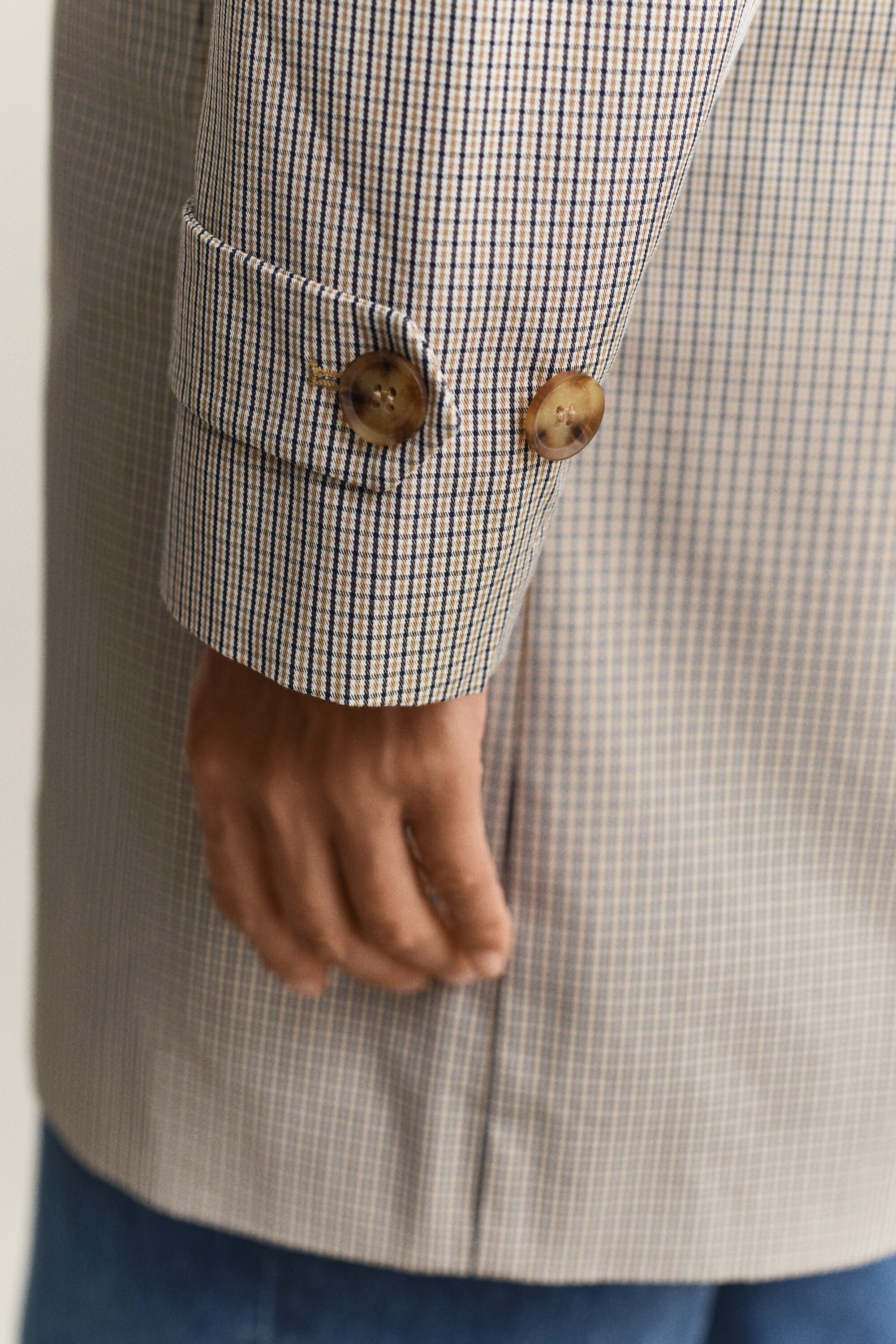 Karierter Kurzmantel