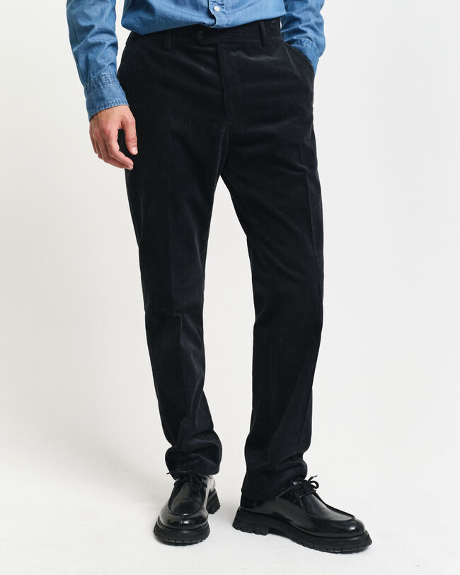 Slim Fit Anzughose aus Cord