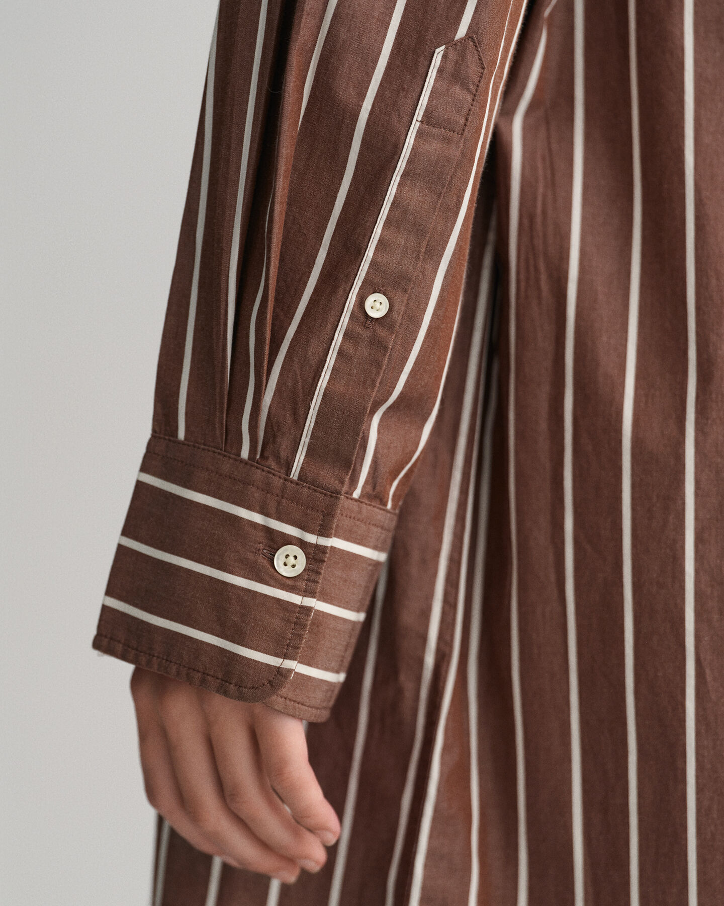 Oversized Hemdblusenkleid mit Streifen