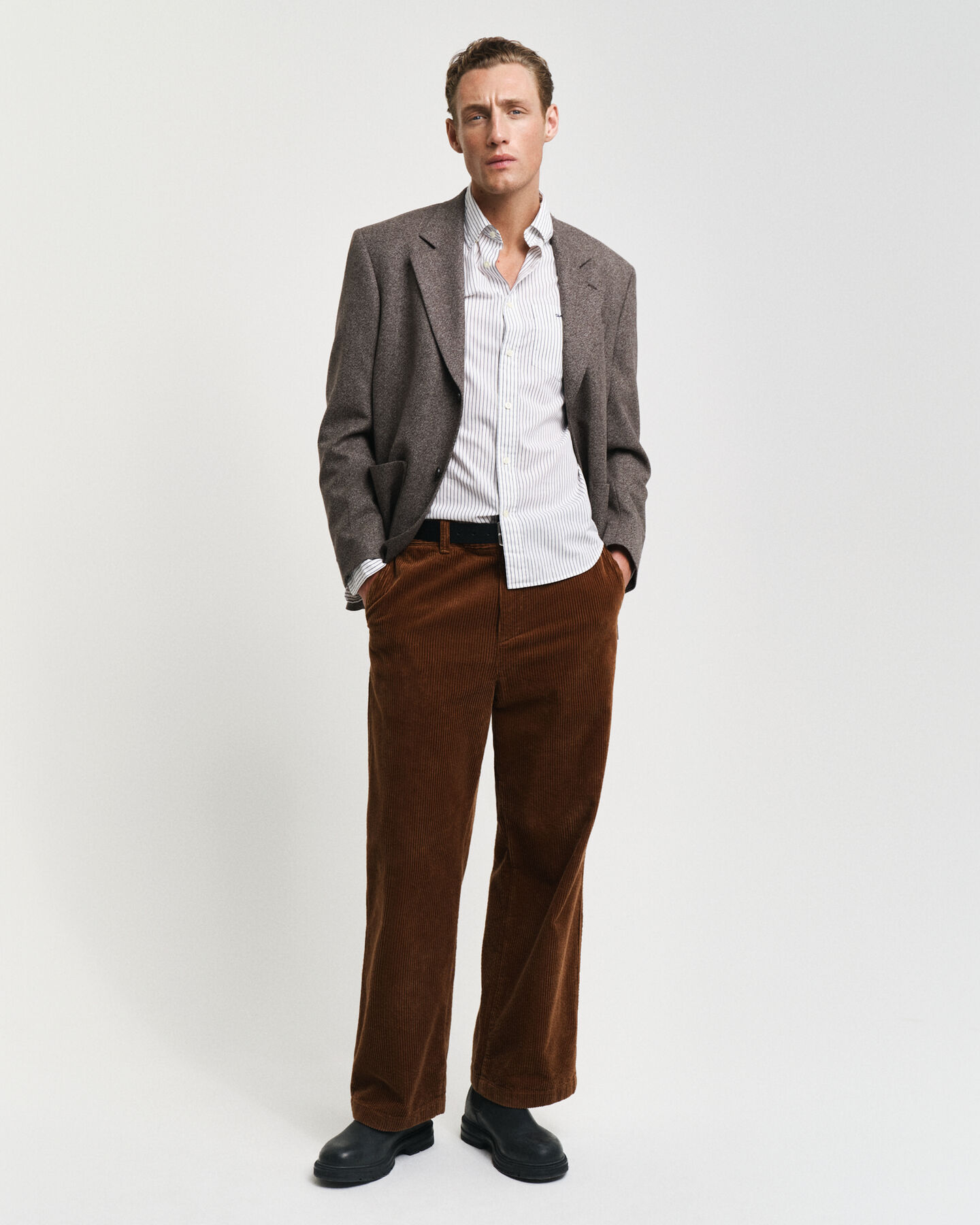 Regular Fit Popeline Bluse mit Streifen