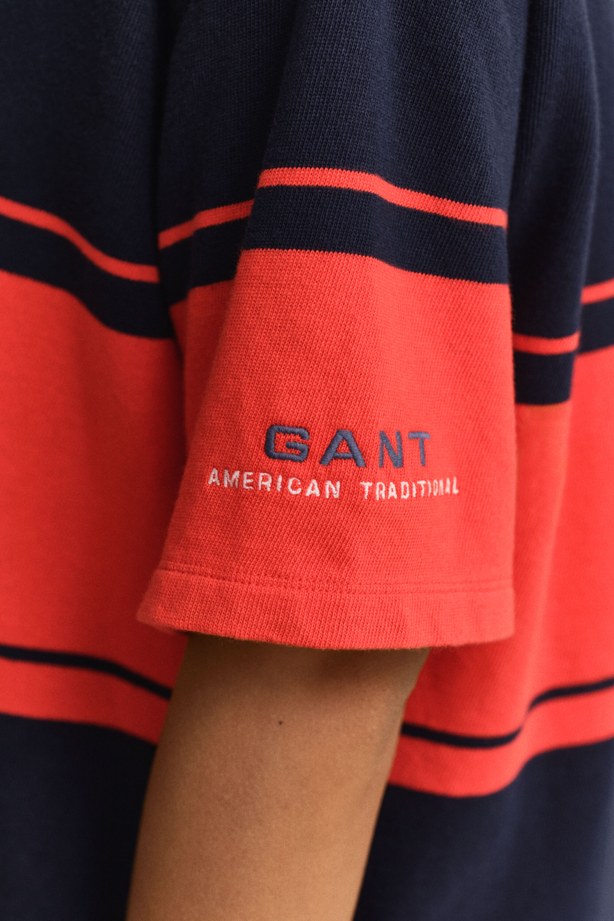 Kurzärmliger Heavy Rugger mit Blockstreifen