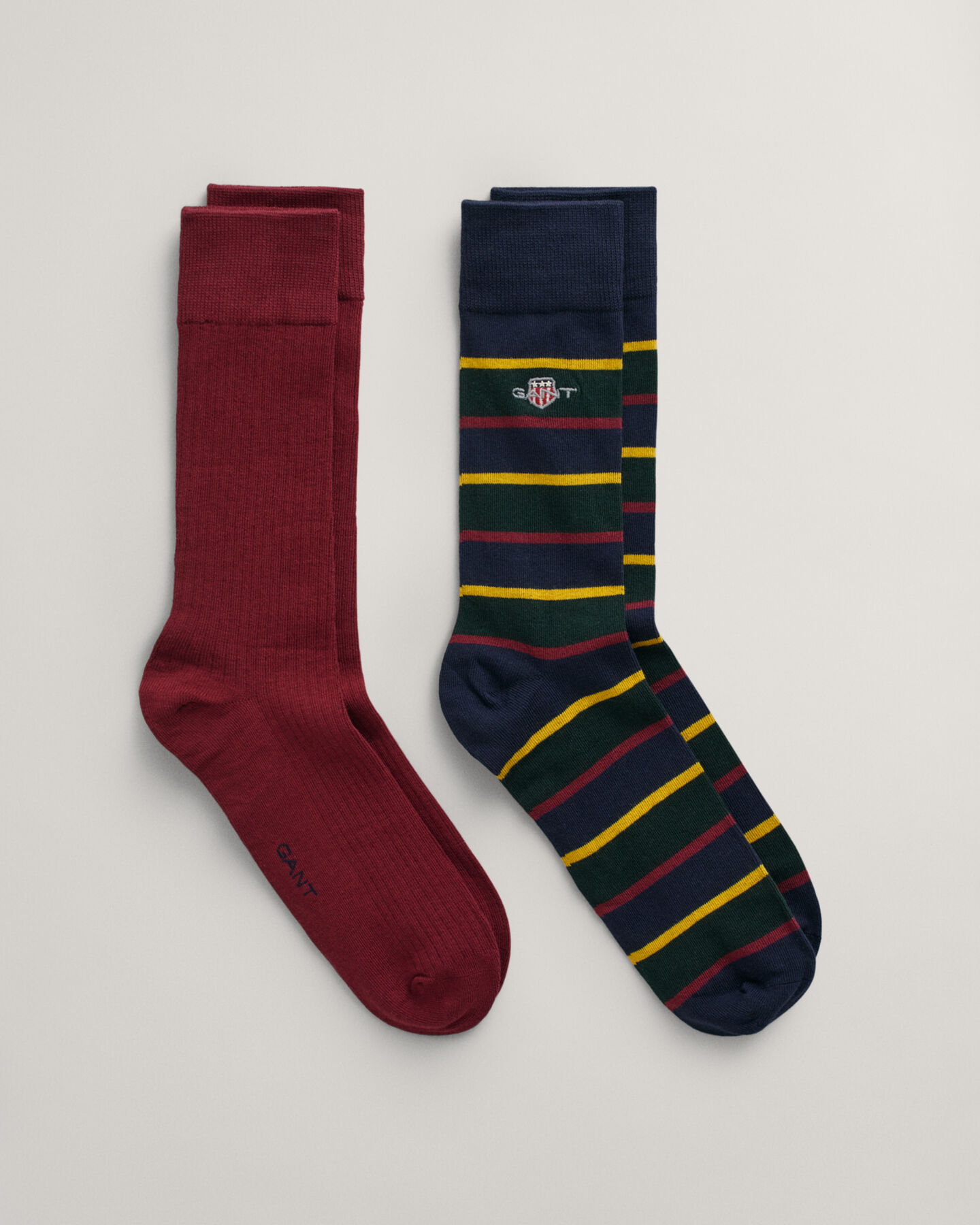 2er-Pack Socken mit Streifen in Geschenkbox