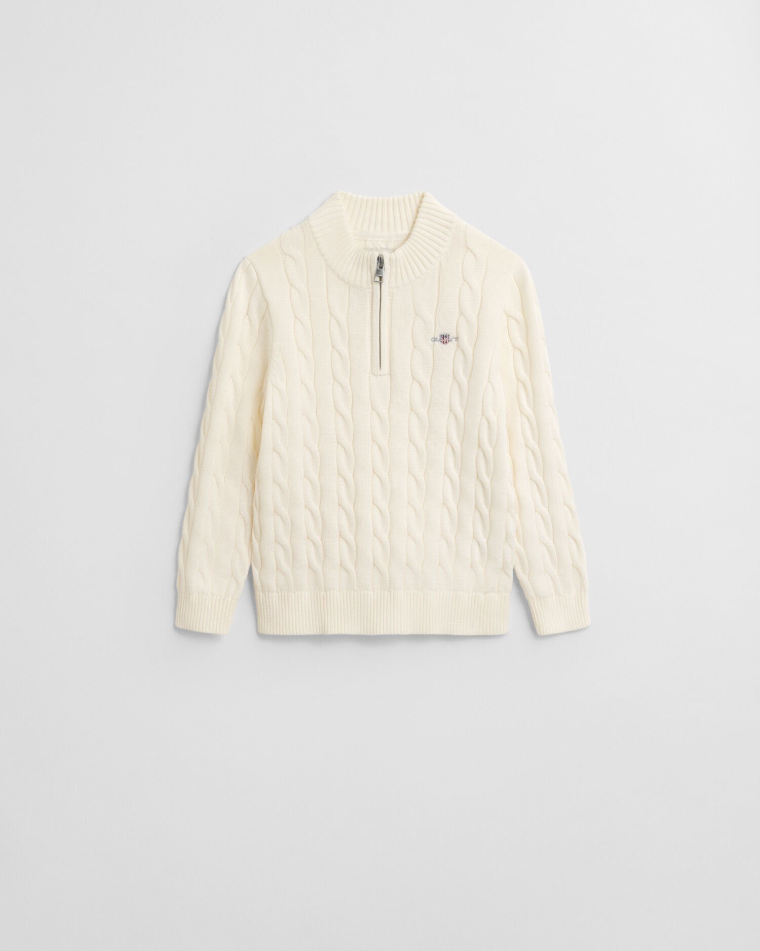 Kids Troyer aus Baumwolle mit Zopfmuster