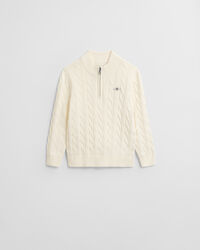 Kids Troyer aus Baumwolle mit Zopfmuster