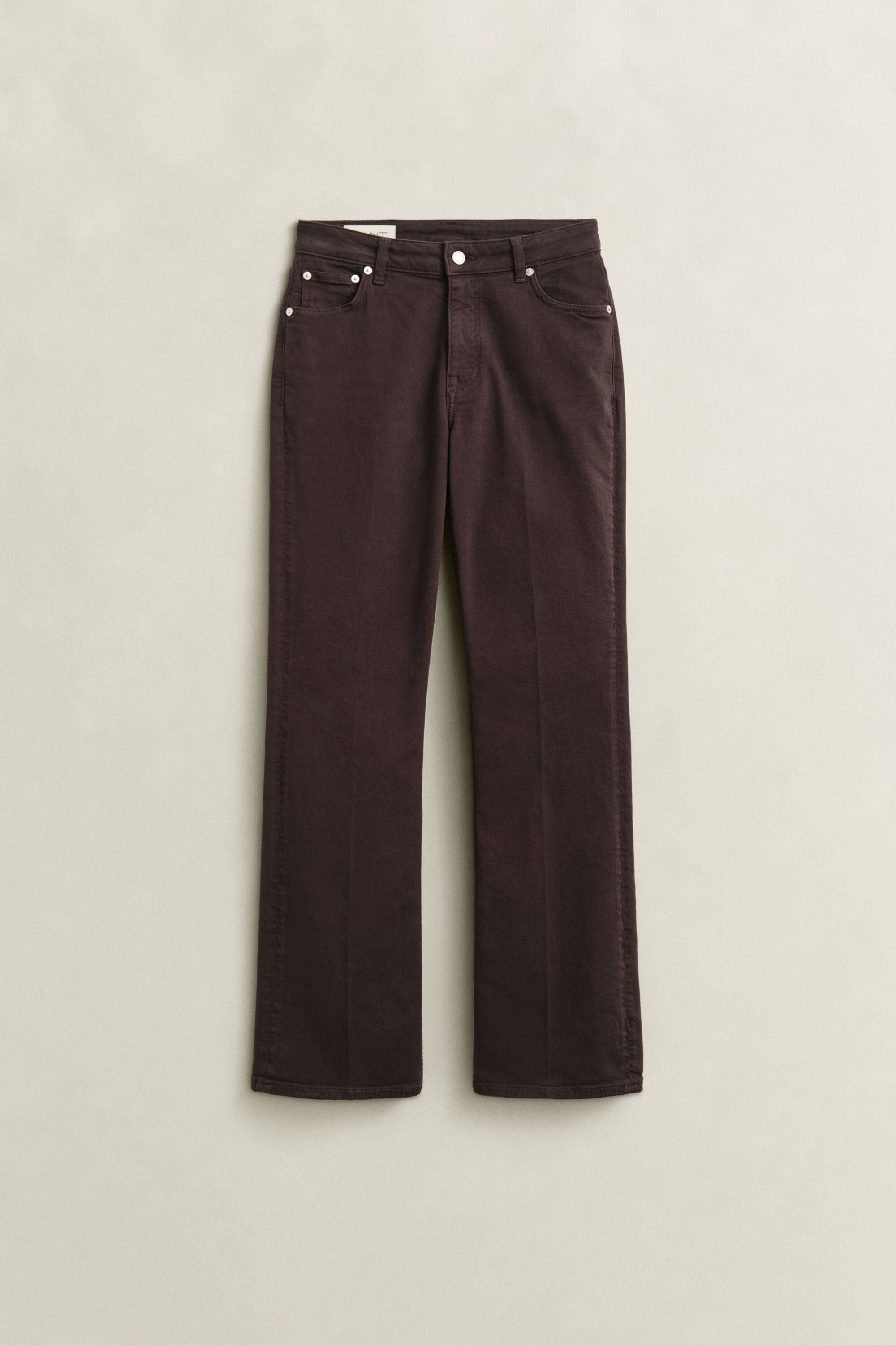Farbige Slim Fit Jeans mit ausgestelltem Bein