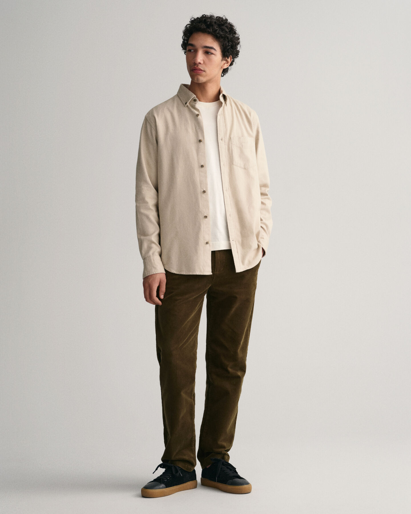 Regular Fit Flanellhemd mit Fischgr&auml;tmuster