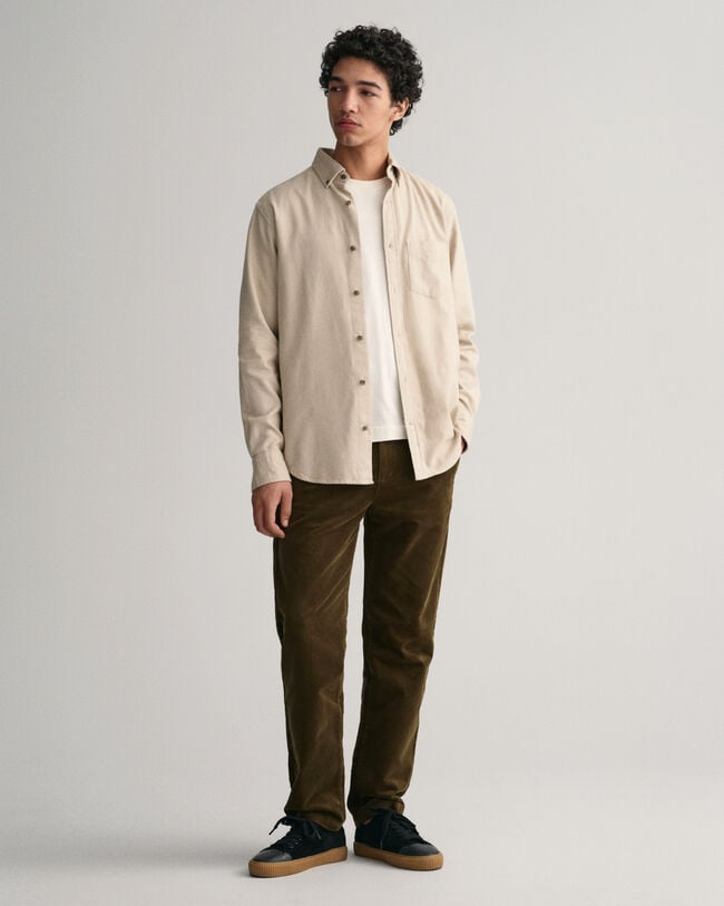 Regular Fit Flanellhemd mit Fischgr&auml;tmuster