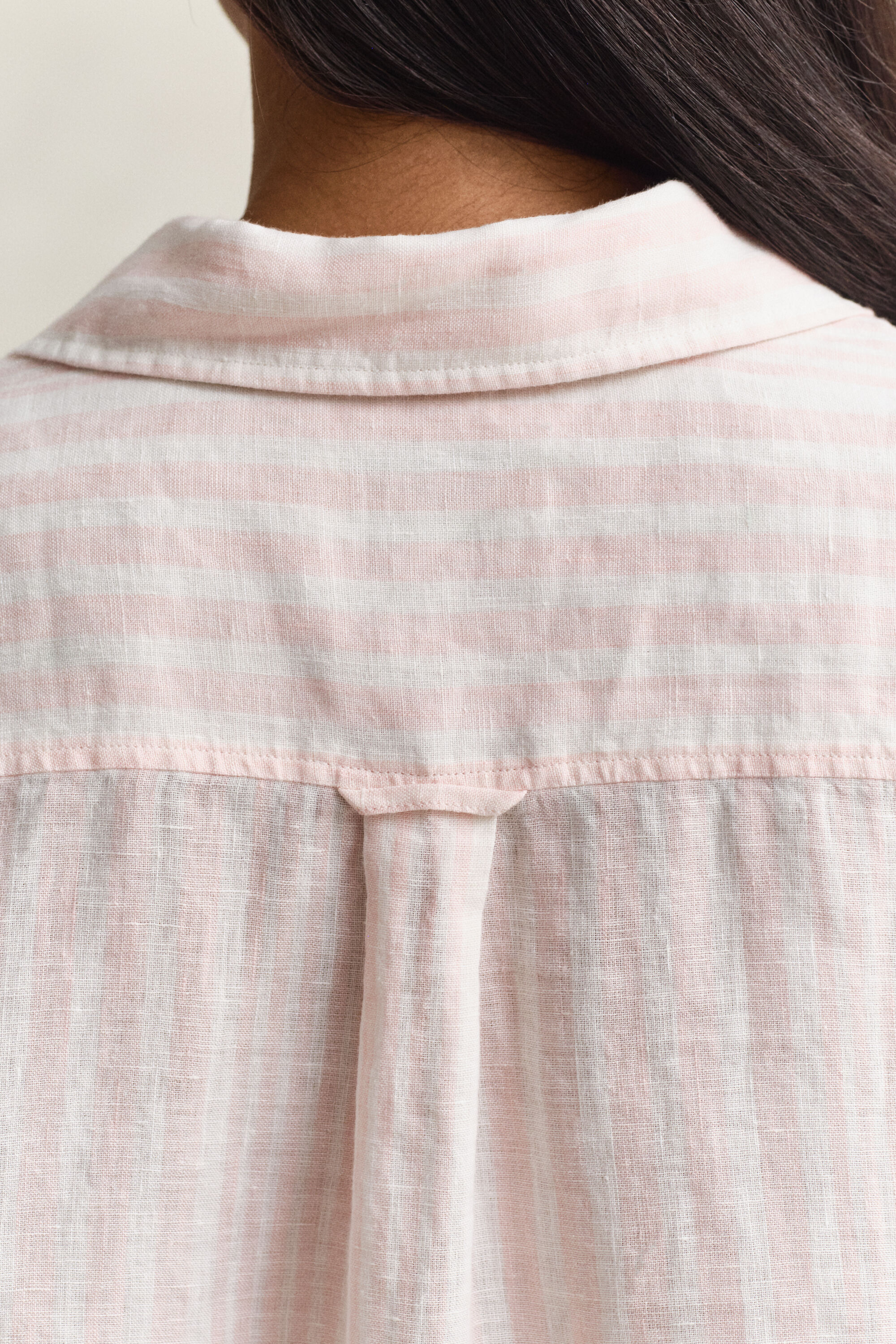 Relaxed Fit Leinen Bluse mit Streifen