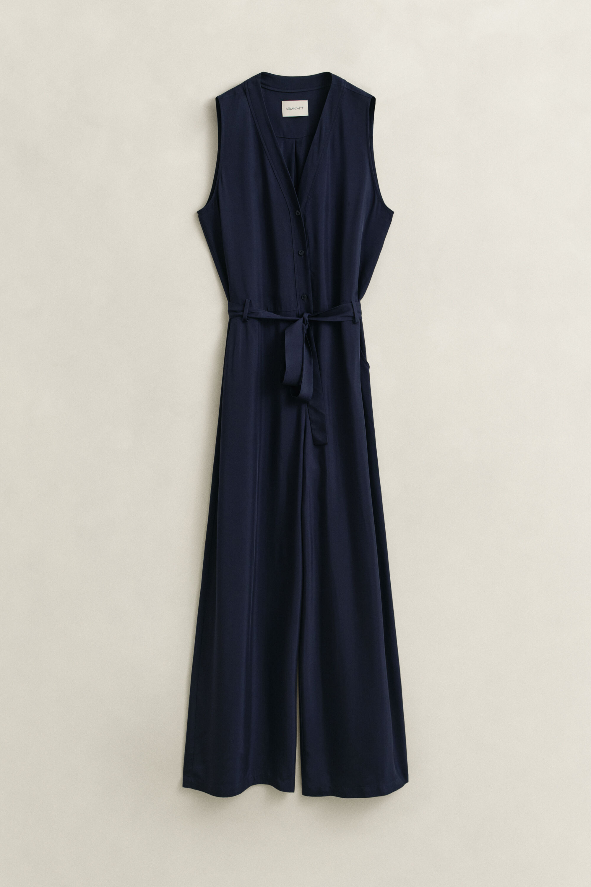 Twill Jumpsuit mit Gürtel