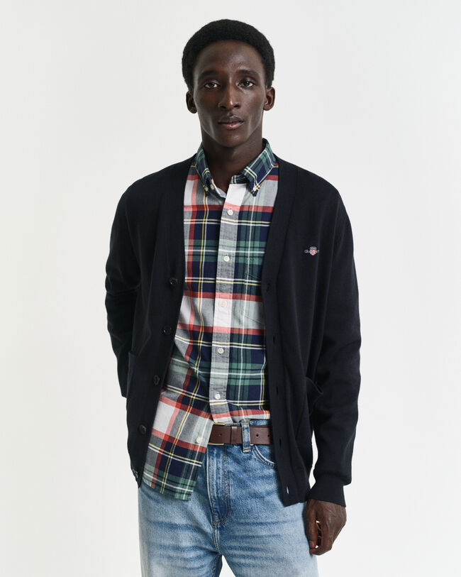 Classic V-Neck Strickjacke aus Baumwolle