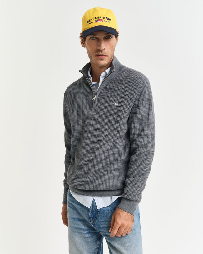 Troyer aus strukturierter Baumwolle