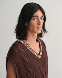 Zopfstrick Pullunder