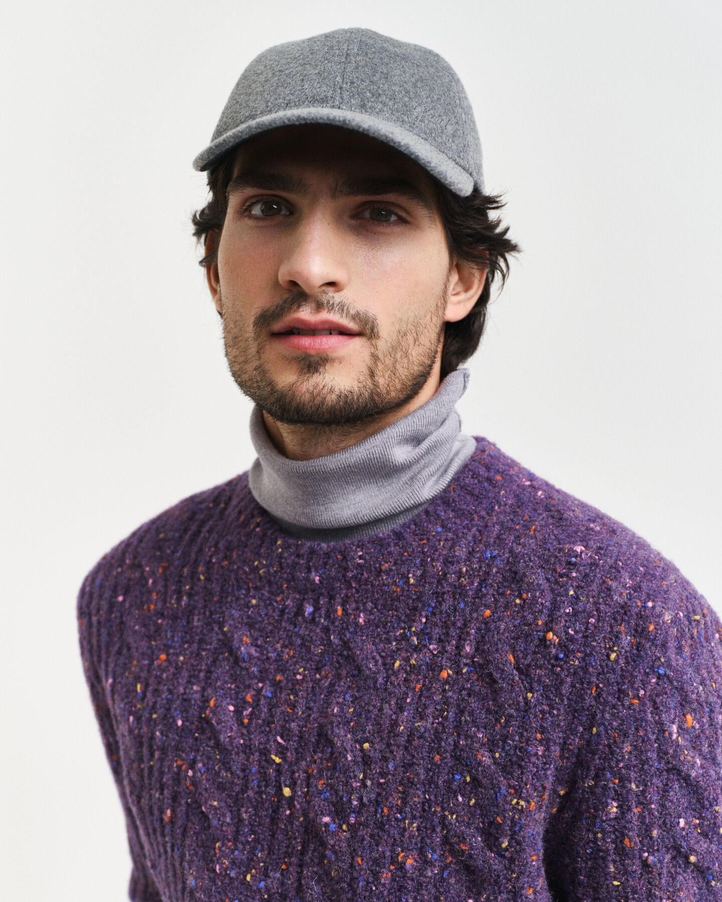 Bouclé Zopfstrick Pullover