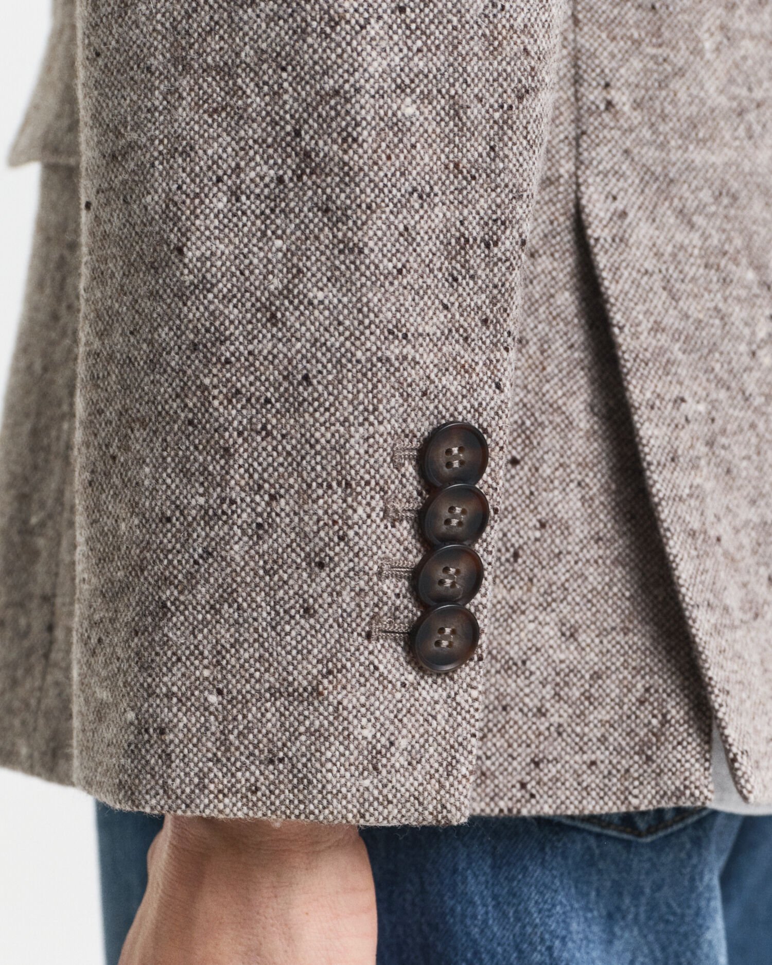 Strukturierter Regular Fit Blazer aus Wolle