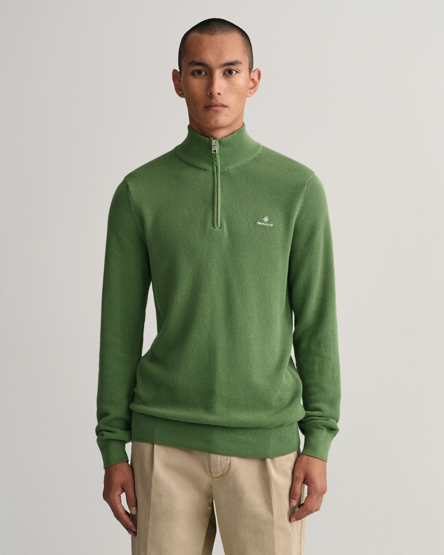 Troyer aus Baumwoll-Piqu&eacute;