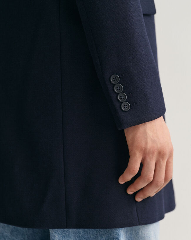 Tailored Fit Klassischer Woll Topcoat