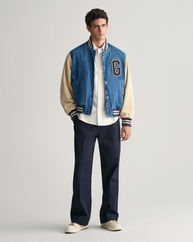 Relaxed Fit Heritage Popelin Kurzarmhemd mit Streifen