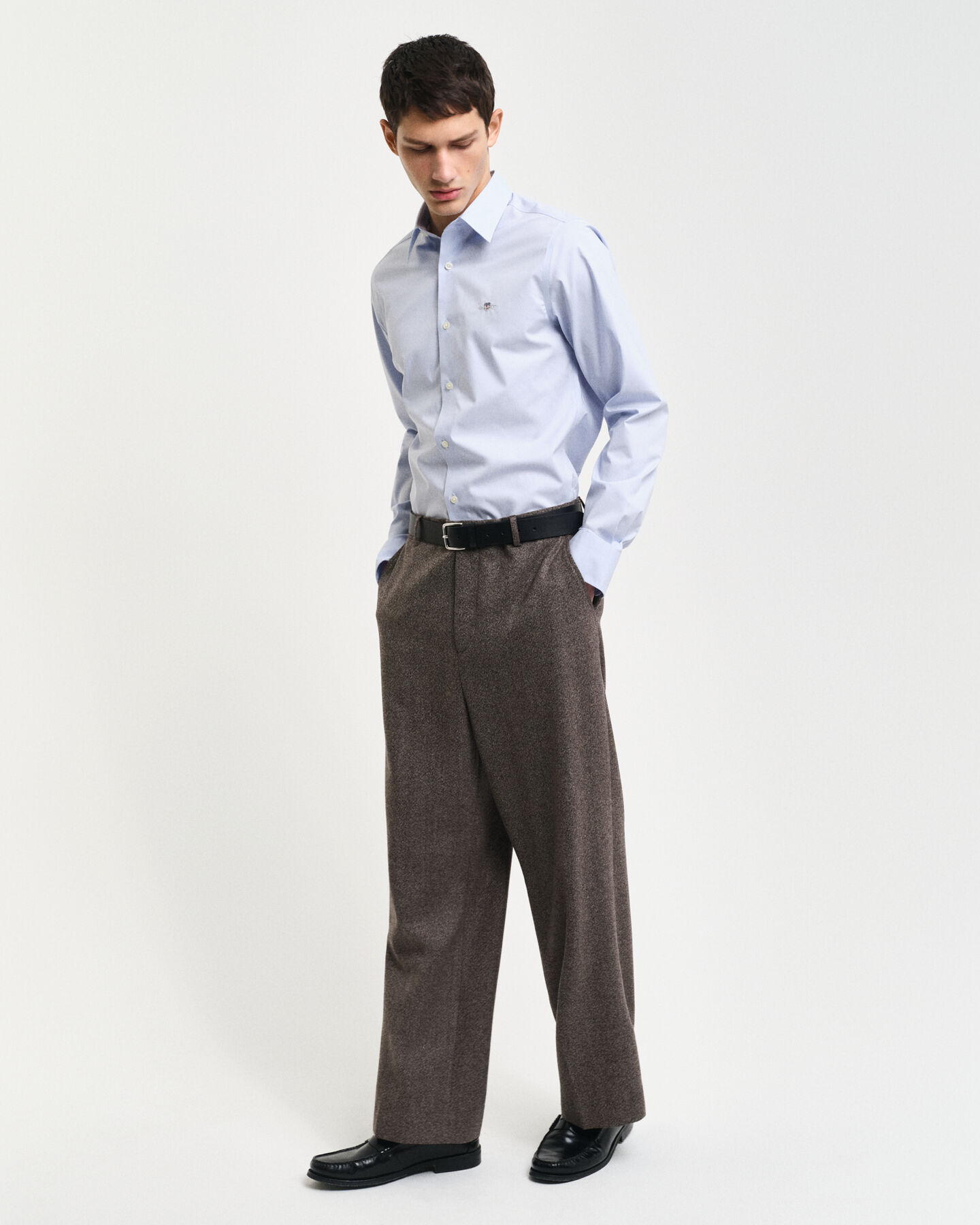 Slim Fit Stretch Popeline Hemd