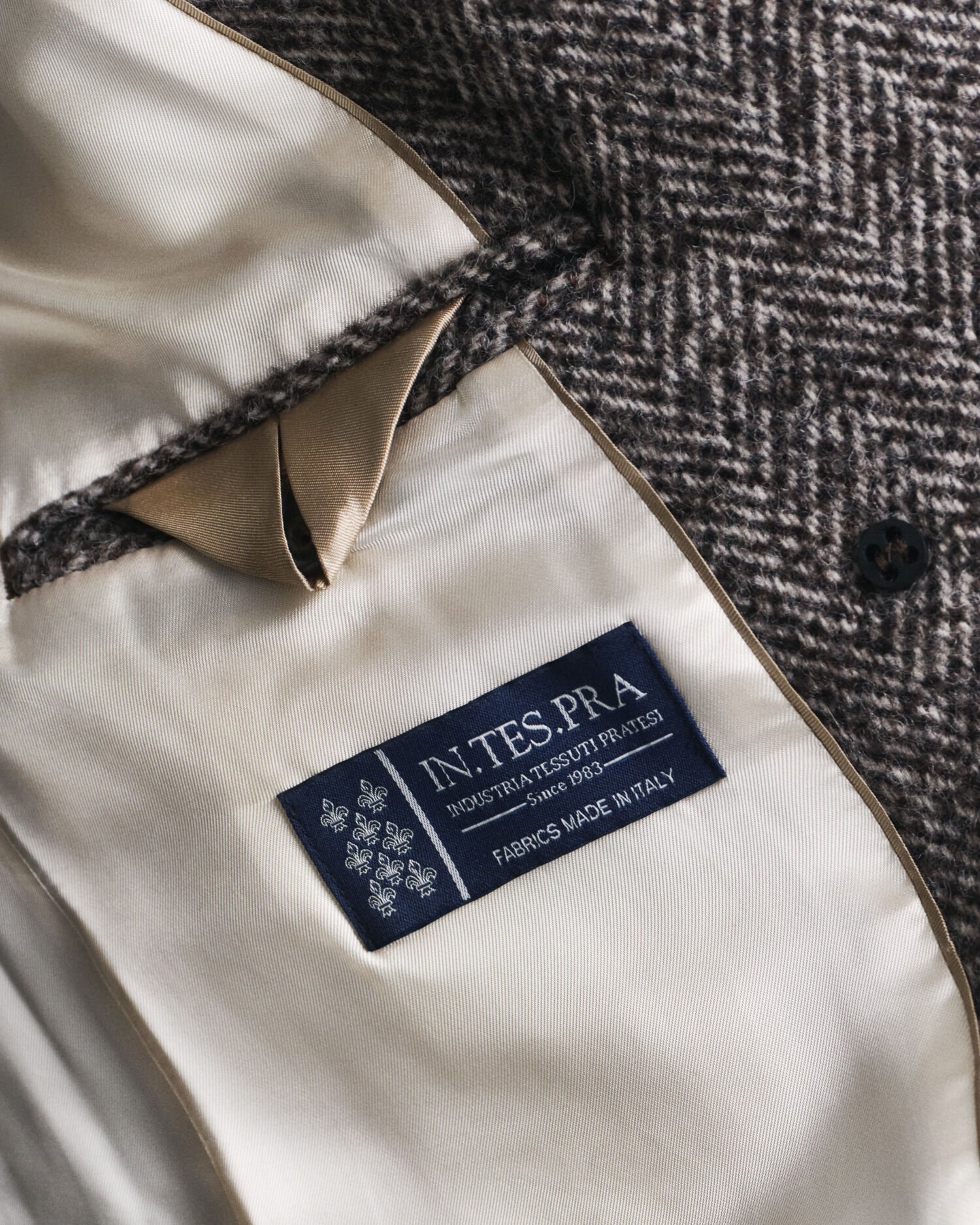 Herringbone Mantel aus Wollmix