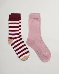 2er-Pack Glitzer Socken mit Streifen
