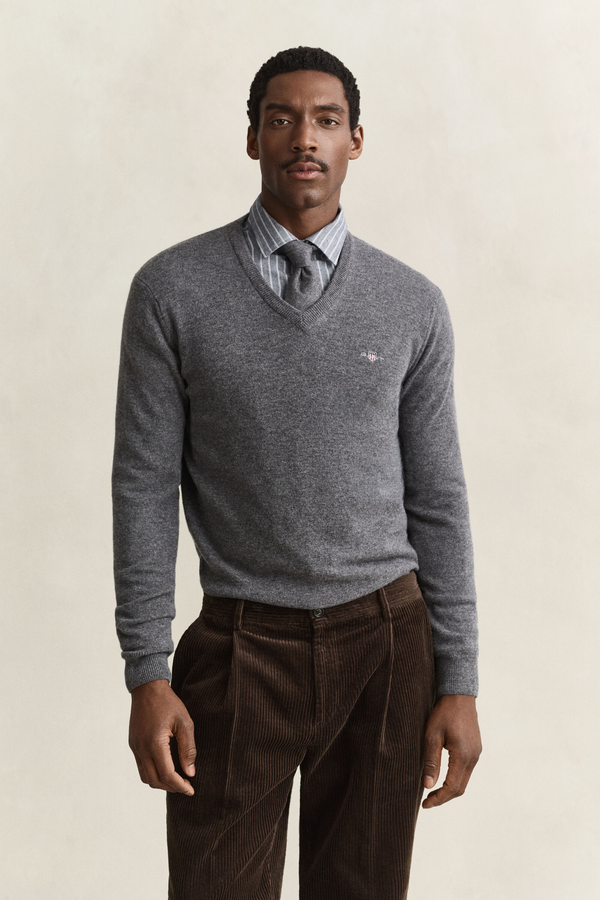 V-Neck Pullover aus Lambswool